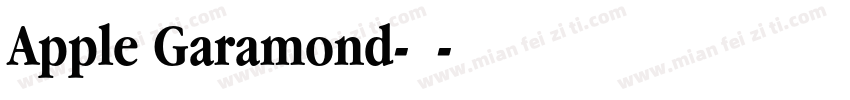 Apple Garamond-粗体字体转换